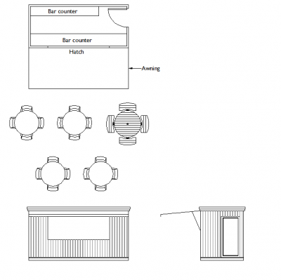 Container bar design dwg