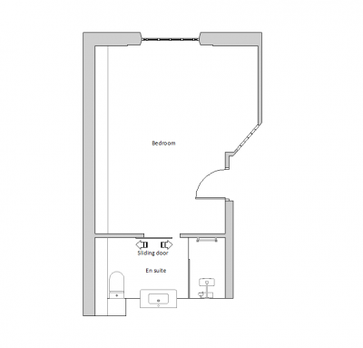 Master bedroom and ensuite apartment layout dwg
