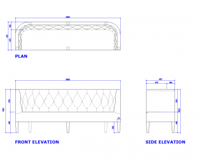 Banquette seat dwg
