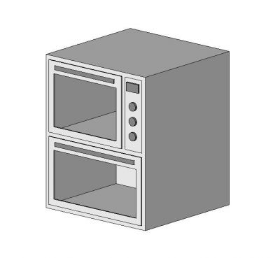 Oven-Under Counter-Double Revit Family 