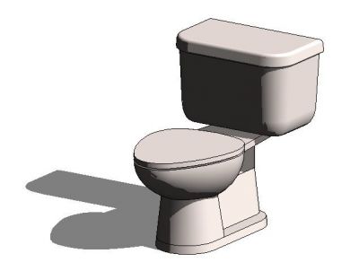 Toilettes domestique modèle Revit