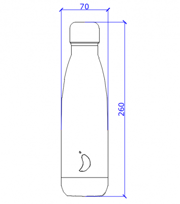 Chilly's 500ml drinks bottle AutoCAD download