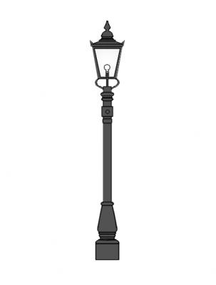 Victorian lamppost AutoCAD download 
