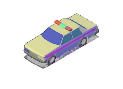 Polizeiauto 3D dwg
