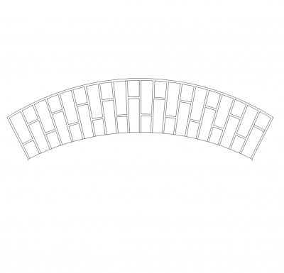 Brick arch above window elevation AutoCAD download 