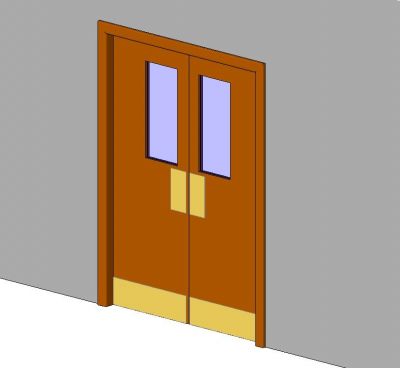 Timber Double Doorset Revit model