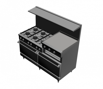 Industrial oven range 3ds max model