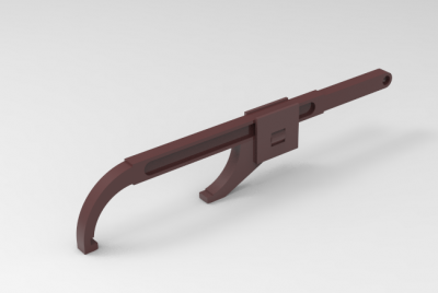 Autodesk Inventor ipt file 3D CAD Model of   Adjustable hook wrench:  	A(mm)=7	     B(mm)=10	L(mm)=550	Mass(kg)=1.86