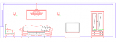 furniture living room section dwg