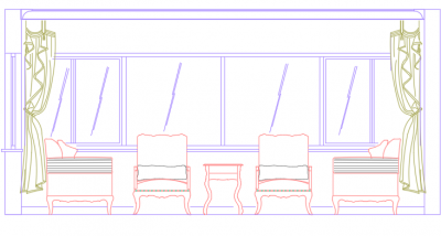 furniture living room section dwg