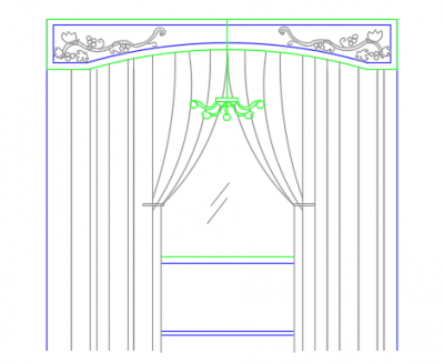 curtains elevation dwg