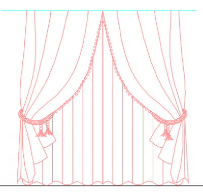 cortinas elevacion dwg