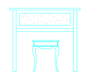 wood table elevation dwg 