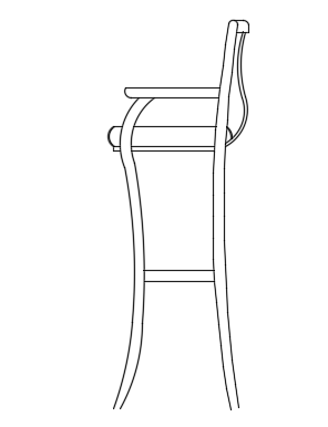 Chair bar elevation dwg