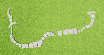 Gray stone path for garden sketchup model