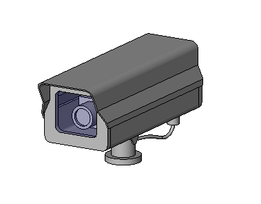 Security Camera with Outdoo Housing Revit