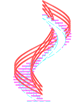 Spiral staircase section dwg