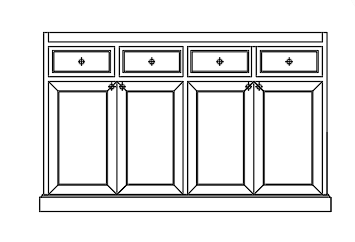 Cabinet Storage elevazione DWG