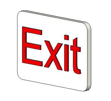 Exit Sign Revit