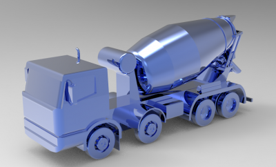Solid-works 3D CAD Model of Concrete mixer truck