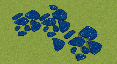 Blue stone path for garden sketchup model
