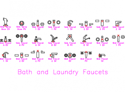 BATH AND LAUNDRY FAUCETS dwg