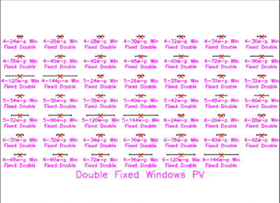 DOUBLE FIXED WINDOWS PV dwg