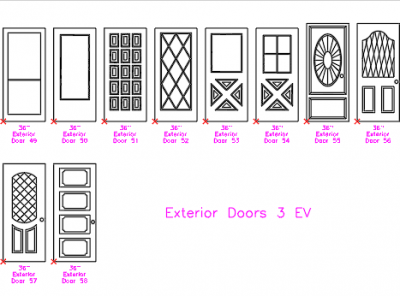 EXTERIOR DOORS 3 dwg