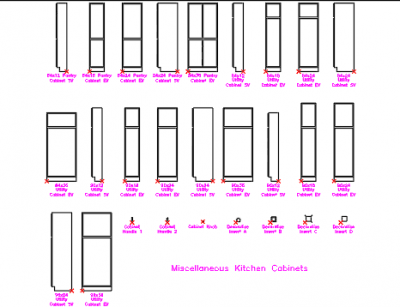 MISCELLANEOUS KITCHEN CABINETS dwg