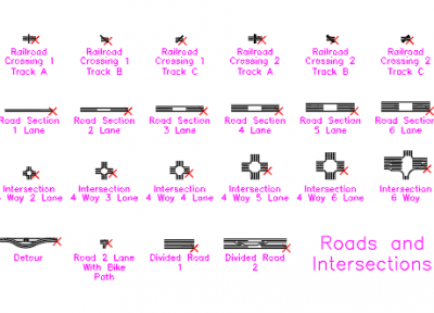 Roads and Intersections dwg