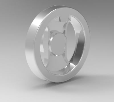  Autodesk Inventor ipt file 3D CAD Model of 2-spoke Handwheels without slot without grip D1=80,   D=8