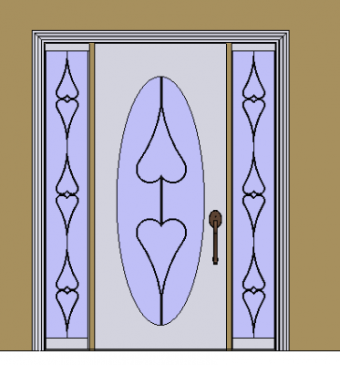 Front entry single door revit
