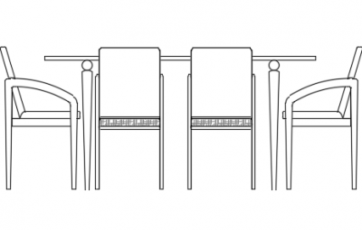 Dining table dwg