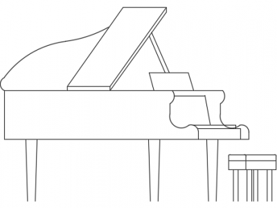 Piano elevation dwg