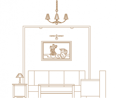 furniture living room section  dwg