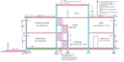 Architecture Drawing 2D Autocad Model