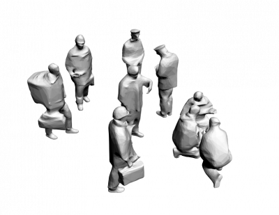 Low poly people 02 3ds max model