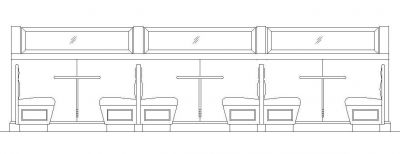 Furniture - Restaurant Seating Elev 01