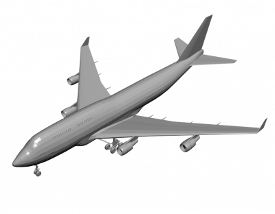 747 Aircraft 3D Maxブロック
