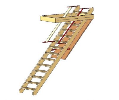 Лофт Лестница (Parametric) Revit блок