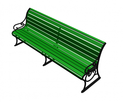 Park bench 3d model 