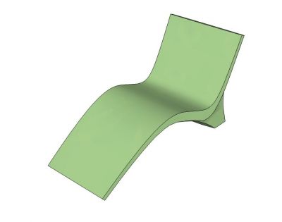 Moderner Liegestuhl SketchUp-Modell