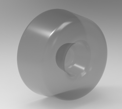 Solid-works 3D CAD Model of Bumpon, Height=10,2 mm	Width=22,4 mm	Length=22,4 mm