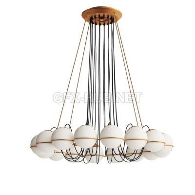 2109 Pendant Light by Astep 3d drawing.