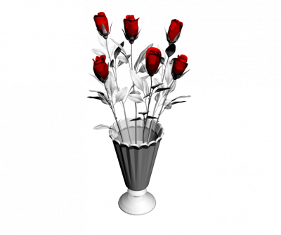 Vase with roses Max model