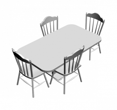 Traditional table and chairs max block 