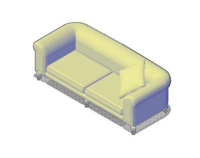 Día del sofá 3D AutoCAD DWG