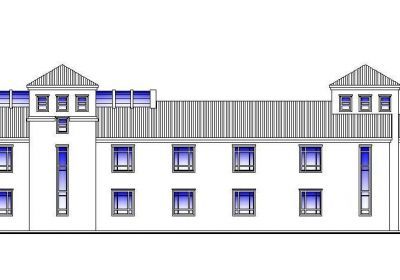 Architectural - Large Two Storey Building Elevation