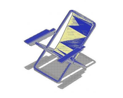 Deck Chair 3d dwg and sketchup model