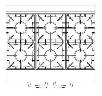 Kitchen - Six Burner Oven Range